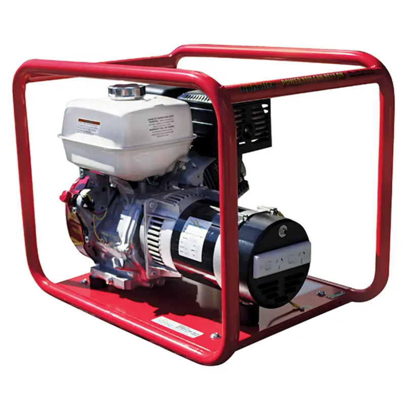 Honda GH5000 6kVA Petrol Generator front and side on a white background