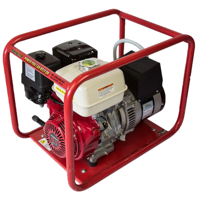 Honda GH6000 7.5kVA Petrol Generator front on a transparent background