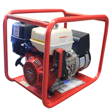 Honda GH7000-E3 8kVA 3 Phase Electric Start Petrol Generator Main Photo on a transparent background