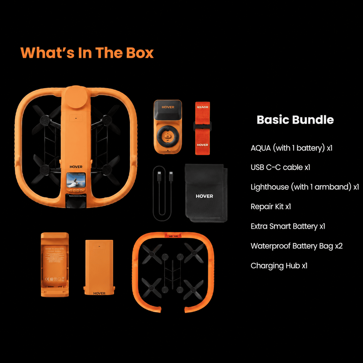 in the photo a HoverAir_AQUA_Waterproof_Drone Basic Bundle