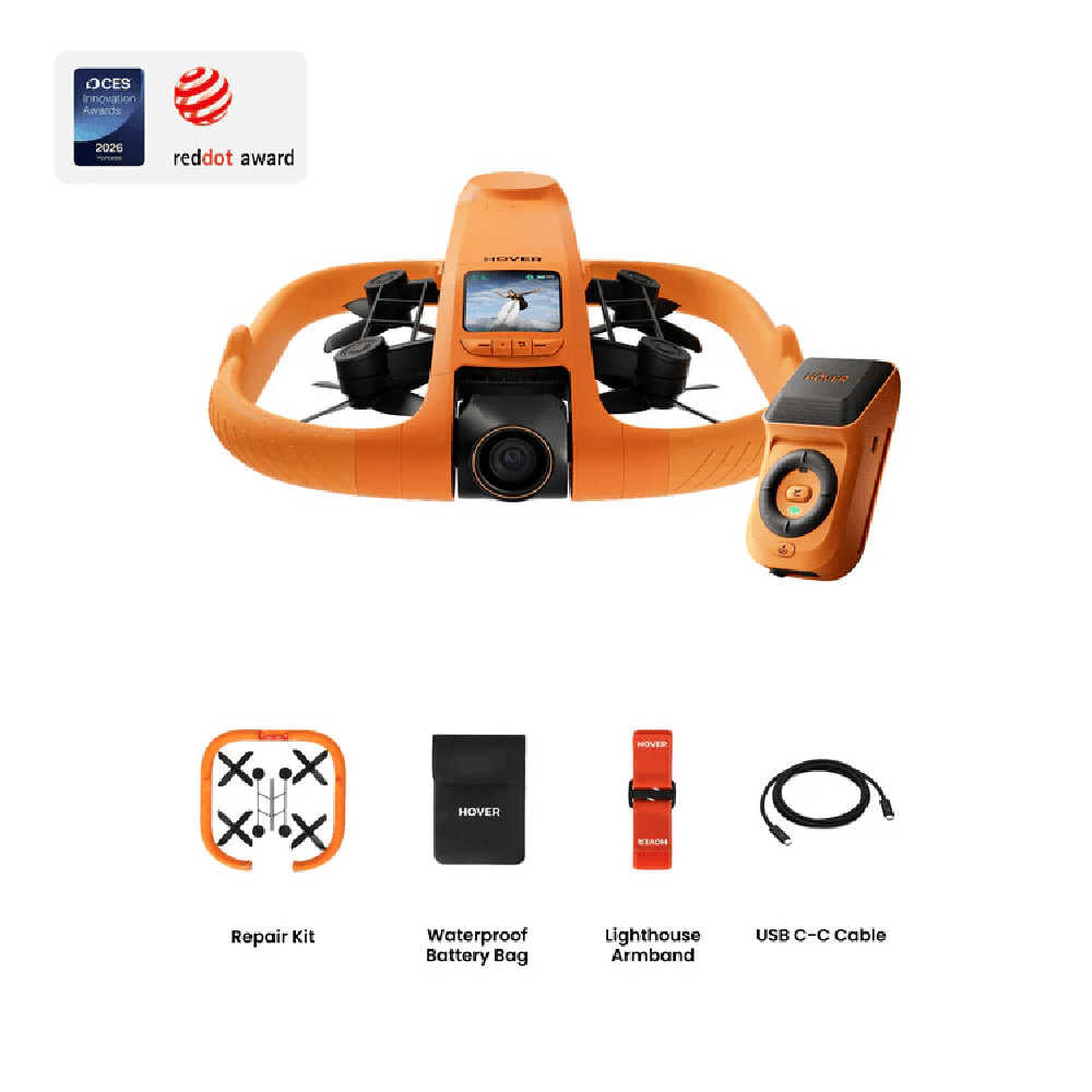 HoverAir AQUA Waterproof Drone Standard on a white background