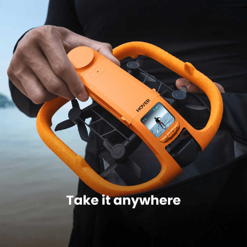 HoverAir AQUA Waterproof Drone Standard Take it Anywhere feature on an infograph