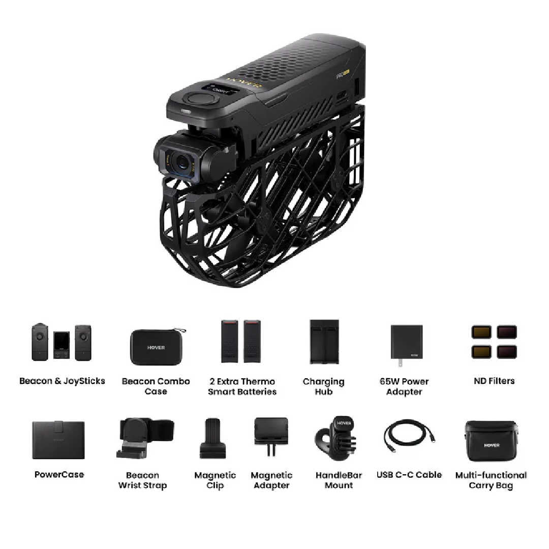 HoverAir X1 Pro Max Drone All in one bundle on a white background