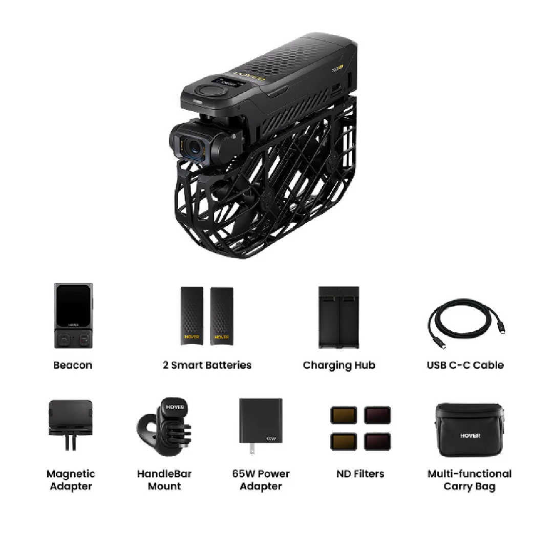 HoverAir X1 Pro Max Drone cycling bundle on a wite background