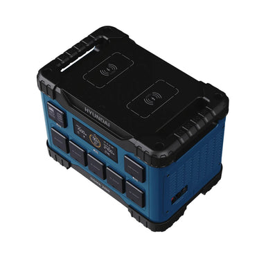 Hyundai 2400W Portable Power Station top on a white background