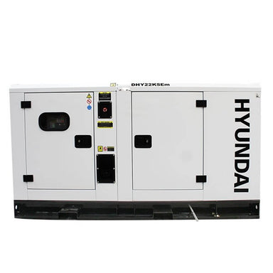 Hyundai 27.5kVA Single Phase Diesel Generator front on a white background