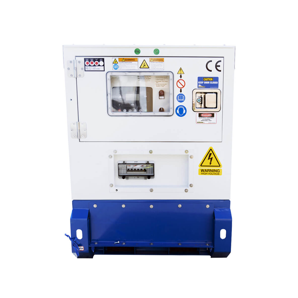 Hyundai DHY11KSEM 14kVA Single Phase Diesel Generator back on a white background