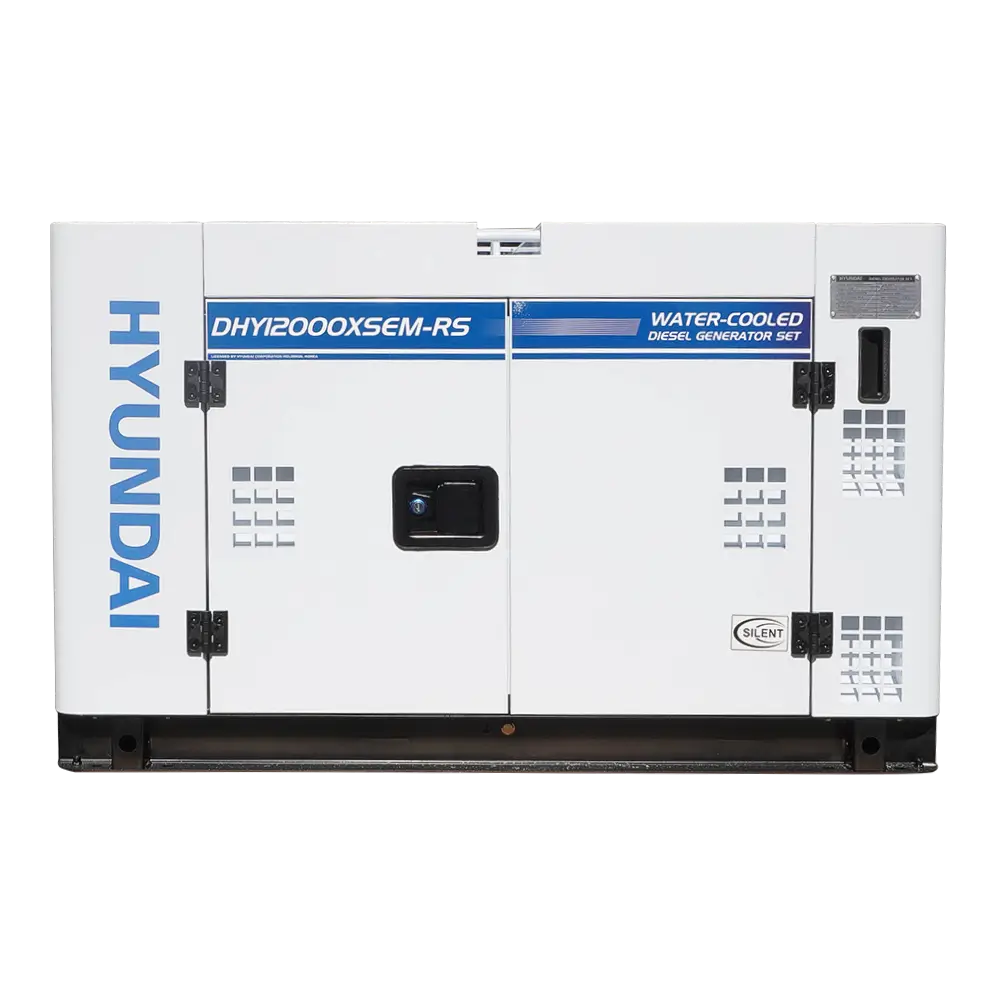 Hyundai DHY12000XSEm-RS Diesel Generator Main Photo on a transparent background