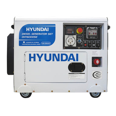 Hyundai DHY6000SE-RS front with name of the brand and product on a white background