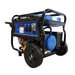 Hyundai HY9000LEK 8kVA Petrol Generator back and side on a white background