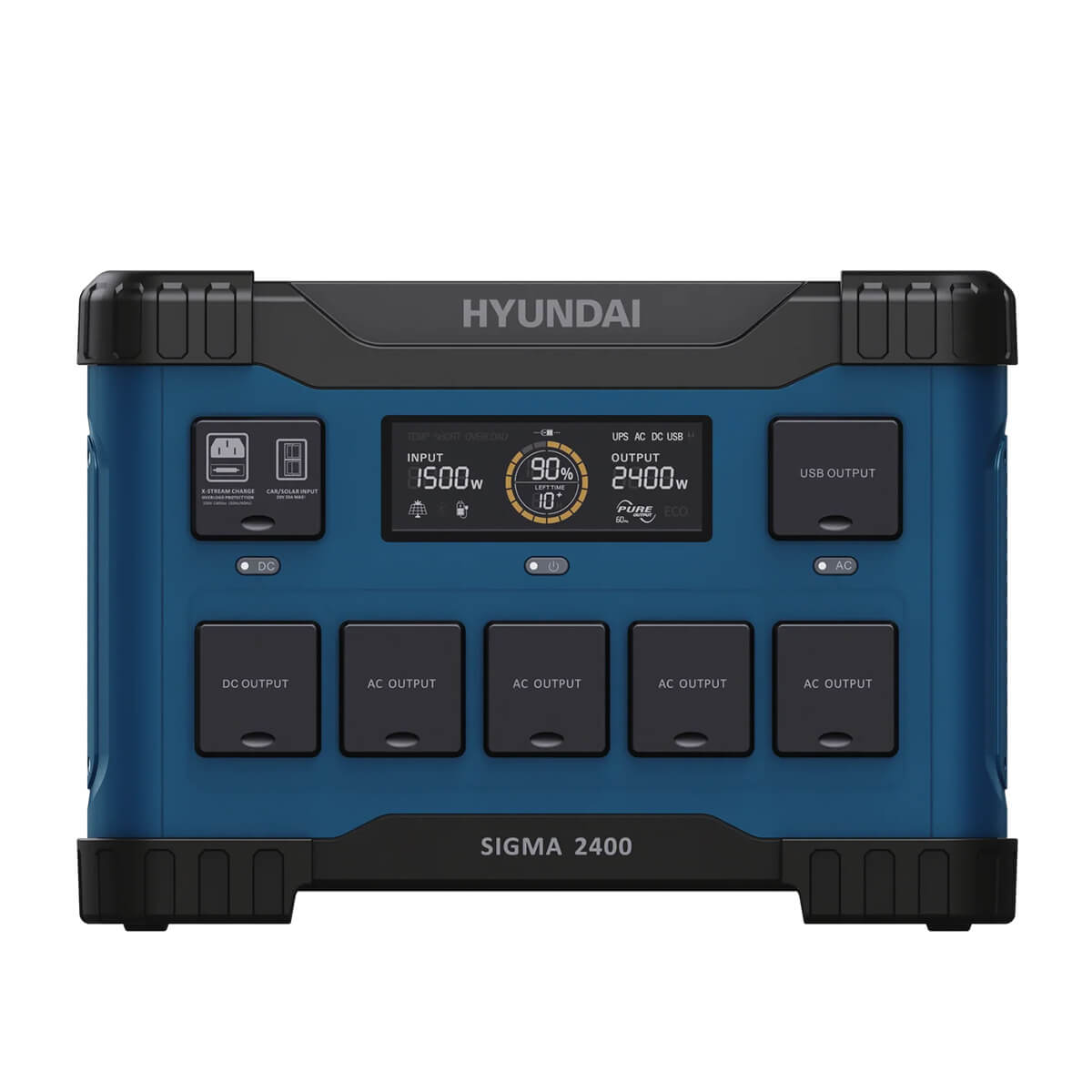 Hyundai HYPS2400 2400W Portable Power Station front on a white background