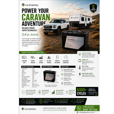 K2 Energy 12v 304ah Lithium Battery info