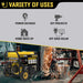 maxwatt 12.5 kVA Open Frame Petrol Generator variety of uses infographic