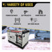 Maxwatt 13kVA Air Cooled Diesel Generator Variety of uses on an infograph