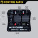 Maxwatt 3500W Portable Inverter Generator control panel Infograph