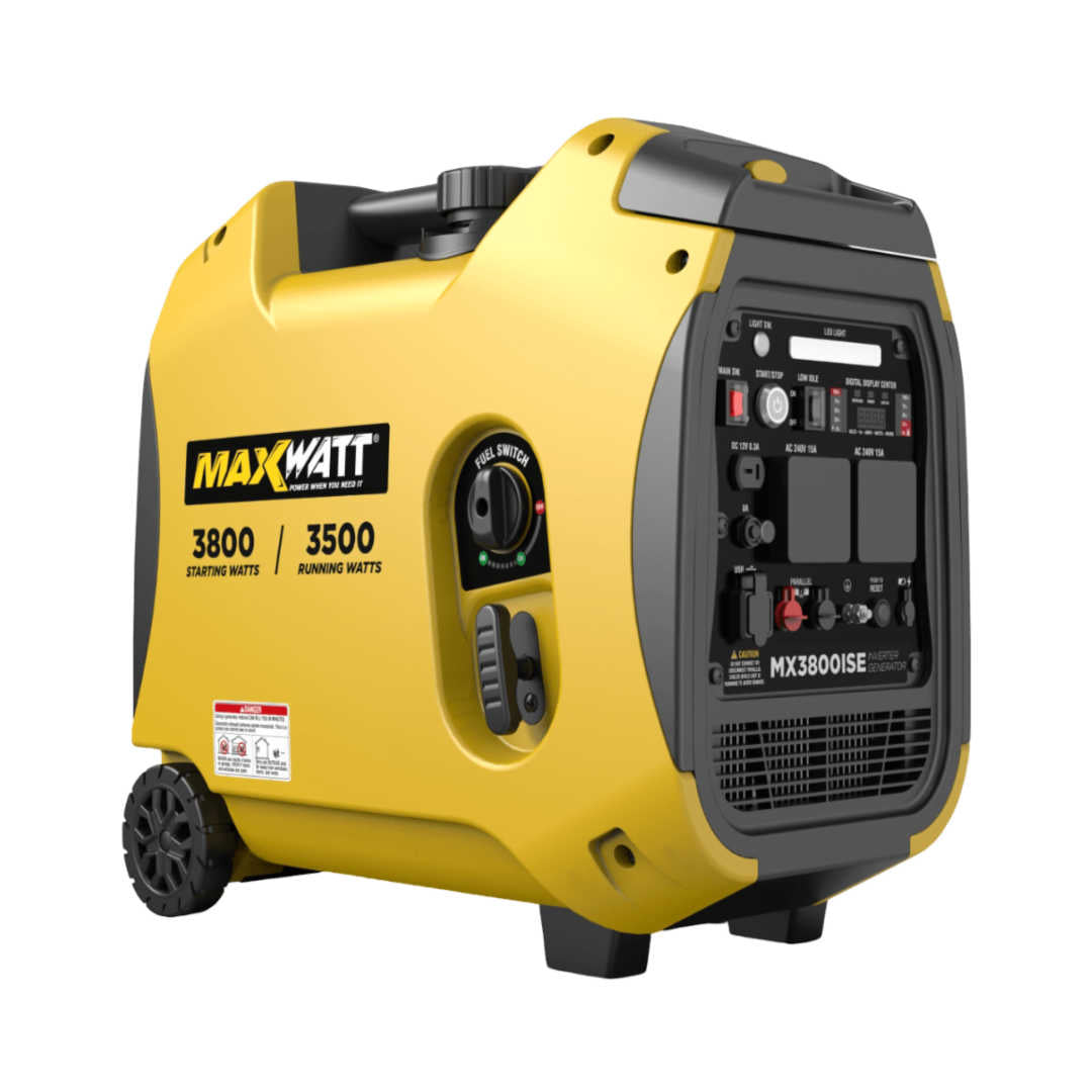 Maxwatt 3800W Portable Inverter Generator Main Photo on a white background