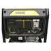 Maxwatt 4000W Portable Open Frame Inverter Generator controls zoomed in on a white background