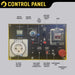 Maxwatt 6 kVA Automatic Start Diesel Generator control panel on an infograph