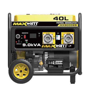 Maxwatt 7500W Petrol Generator side view on a white background