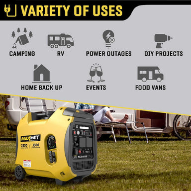 Maxwatt MX3800ISE Variety Of Uses Infograph