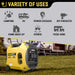 Maxwatt MX3800ISE Variety Of Uses Infograph