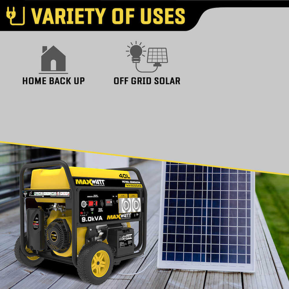 Maxwatt MX9000AS Variety of uses infographic
