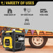 Maxwatt MX9000IS Variety of Uses in an outdoor set up.
