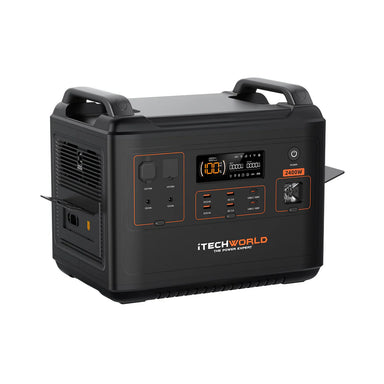 A photo of an iTech PS200 power station on a slight angle.
