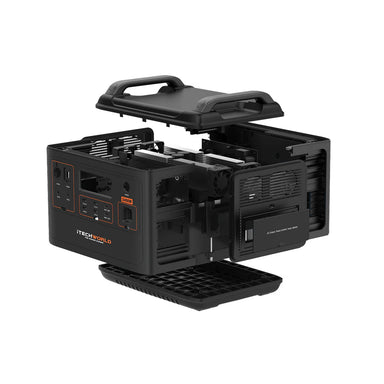 A photo showing the interior of a black PS2000 power station from iTechWorld.