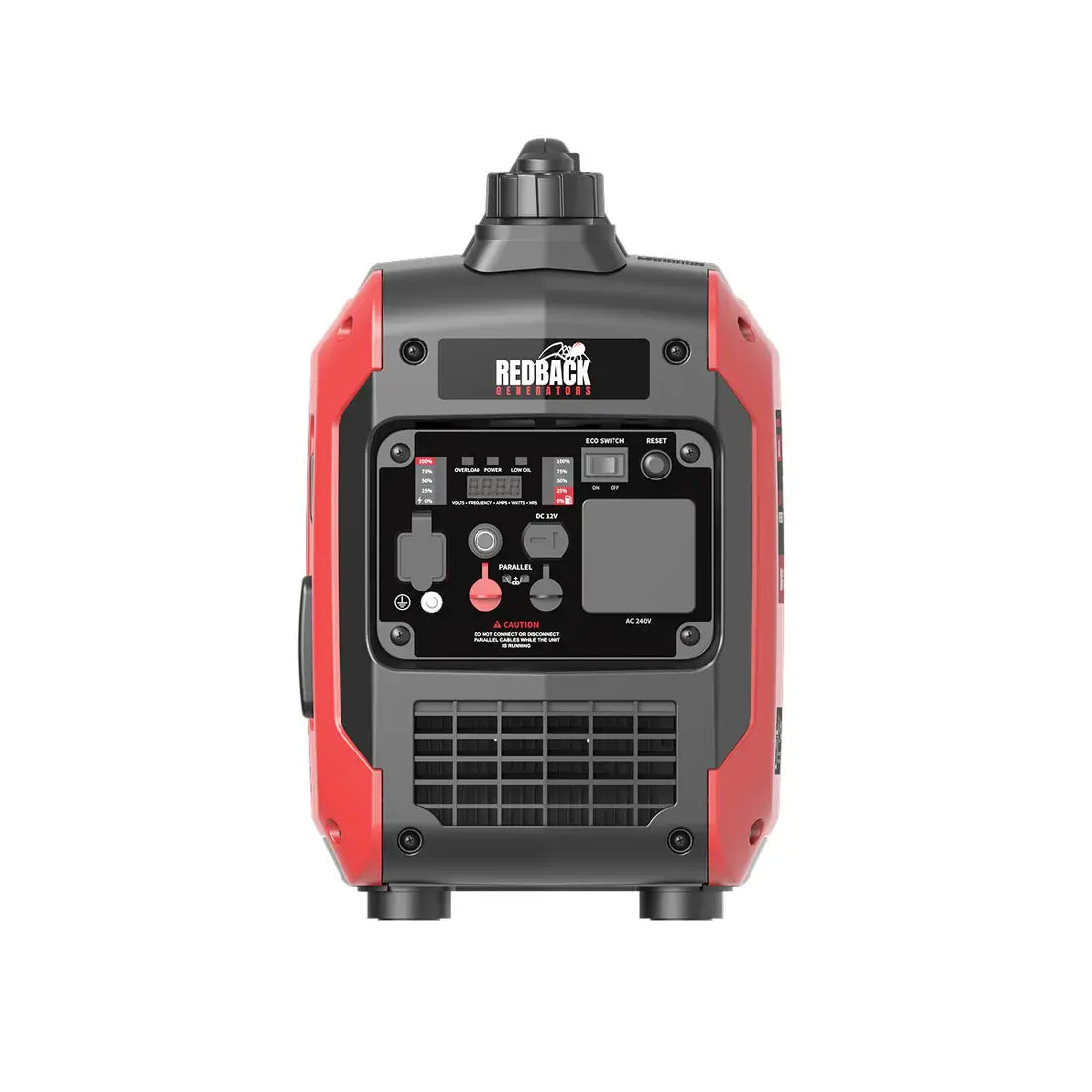 Redback 2kVA Generator controls on a white background