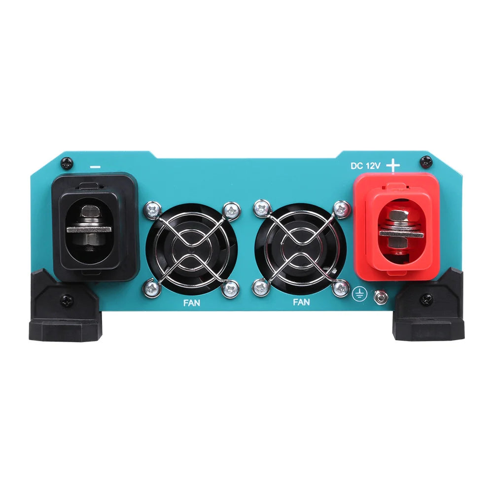 in the photo Renogy 1000W Pure Sine Wave Inverter parts side with fans