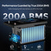 A photo of a Renogy 12V 300A CORE deep cycle lithium batteries low temperature cut off feature.