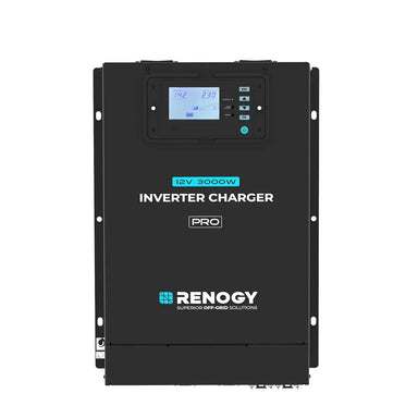 Renogy 12V Inverter Charger in vertical on a white background