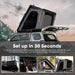 San Hima Kalbarri Gen 2 Roof Top Tent set up infograph