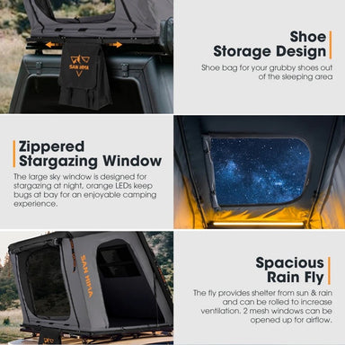 San Hima Kalbarri Gen 2 features infograph on a white background