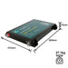 T200Ah 12V Slimline Tistar Battery Dimensions and weight on a white background