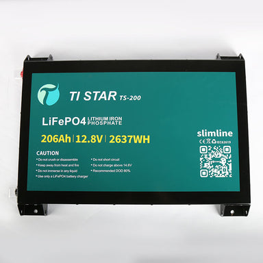 Tistar 200Ah Slimline Front on a white background