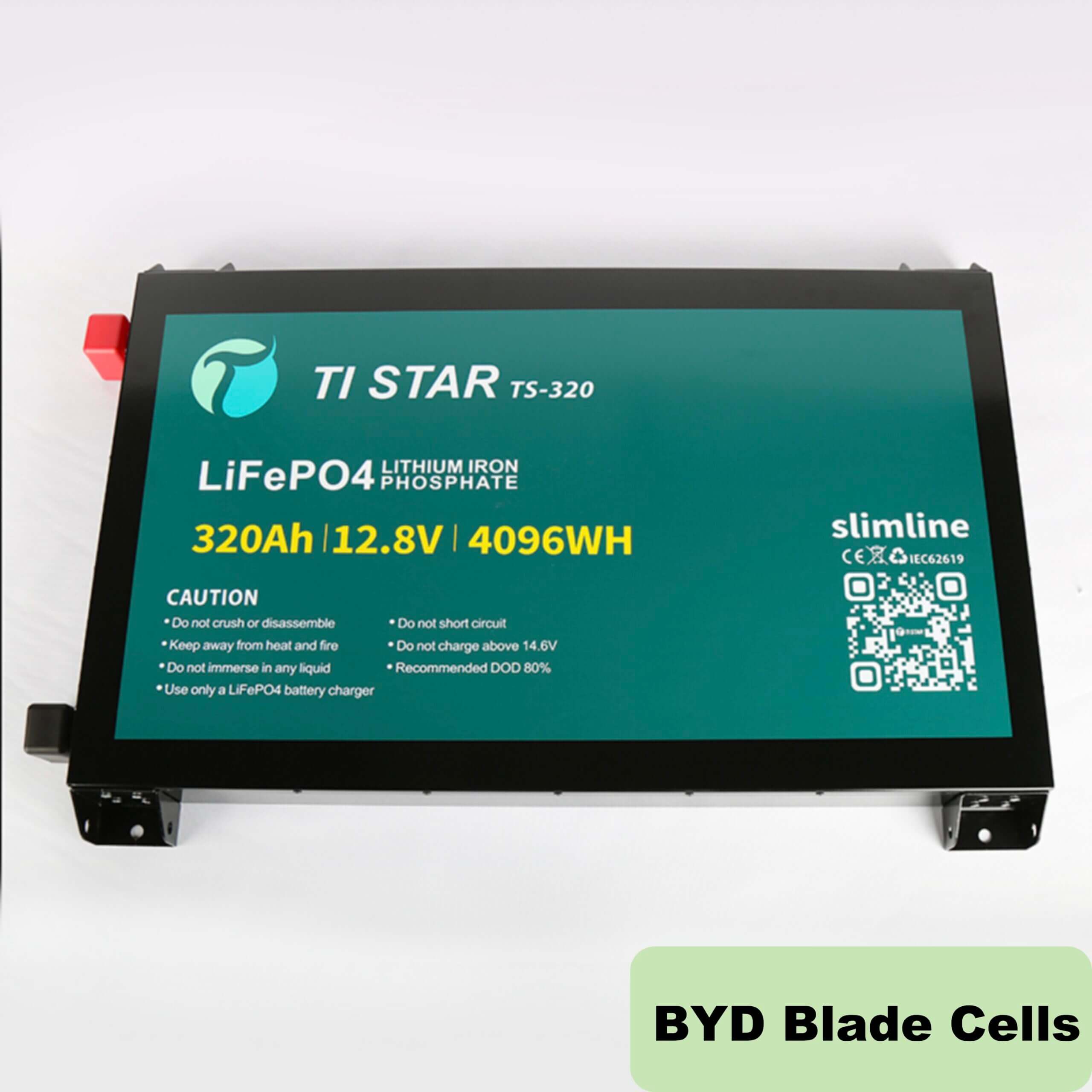 Tistar 320Ah Slimline Front on a white background