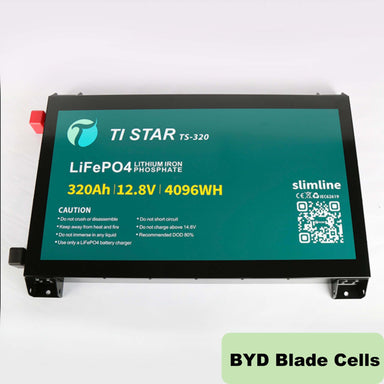 Tistar 320Ah Slimline Front on a white background