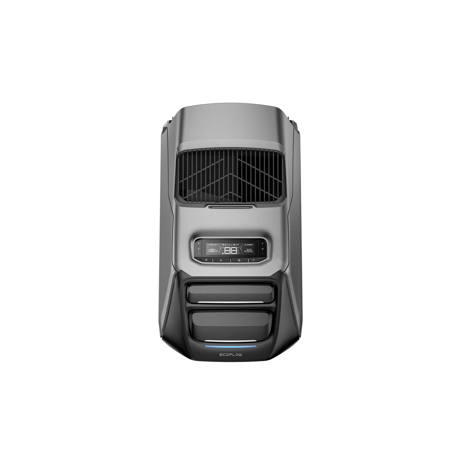 A top view photo of an EcoFlow WAVE 3 portable heater cooler with a white background.