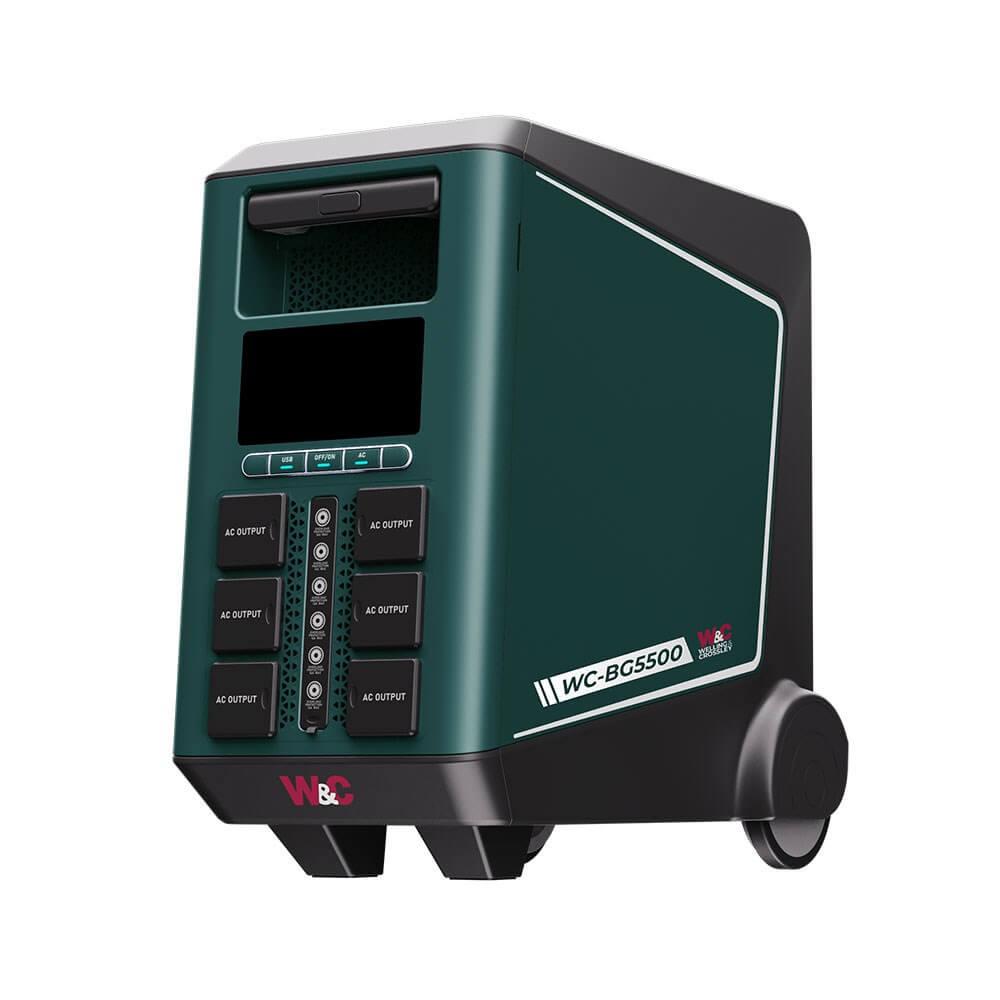 WC 5500W Power Station angled to the left on a white background