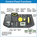WP WHXC2400i control panel functions in white background in white background