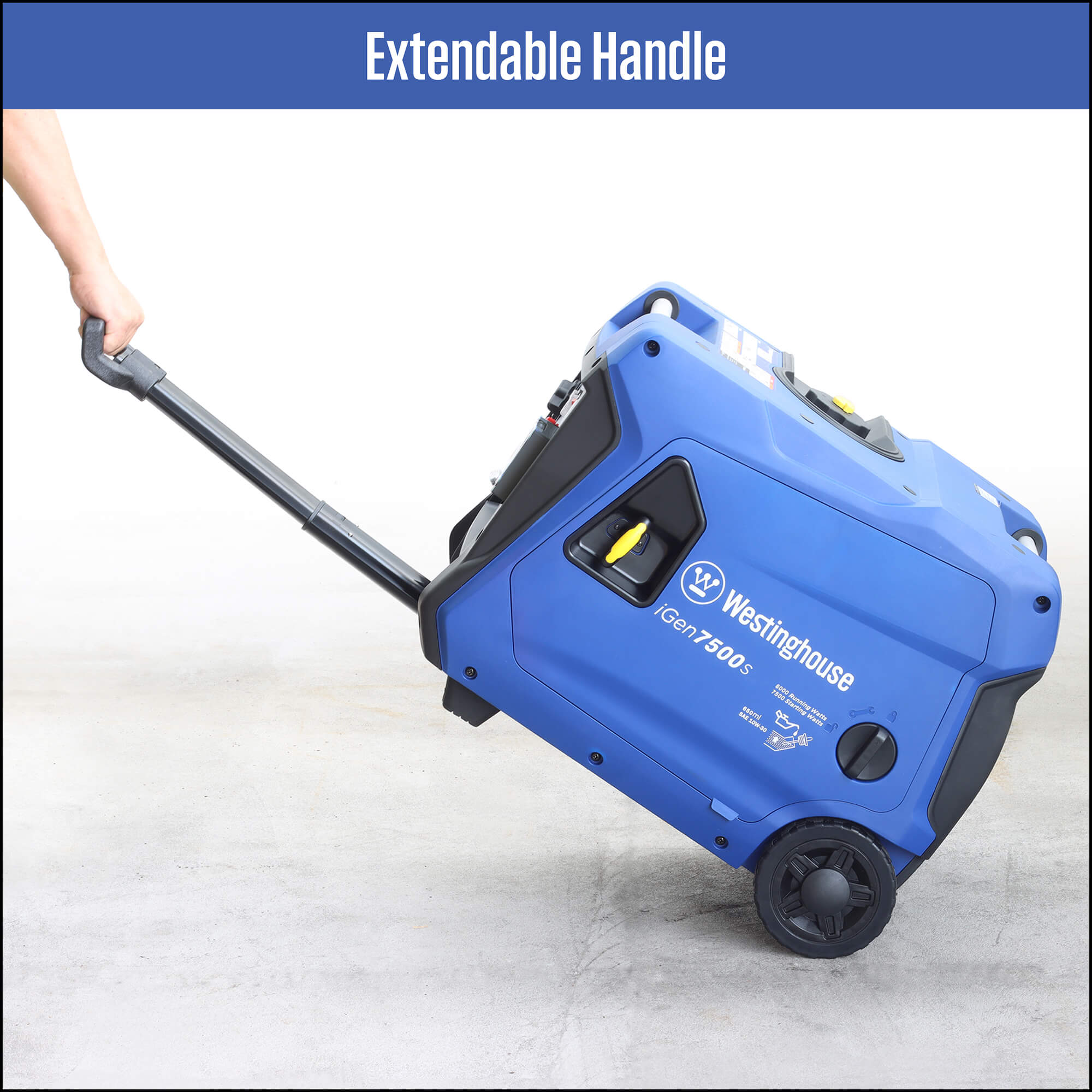 WP iGen 7500S extendable handle in white background