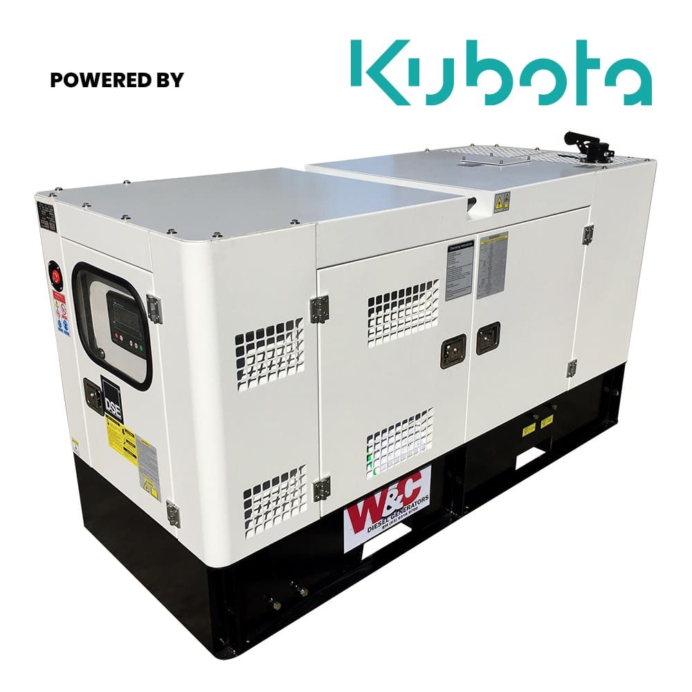 Welling & Crossley 25kVA 3 Phase 90L Industrial Diesel Generator on a white background
