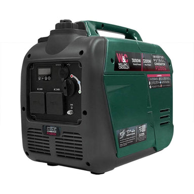 Welling & Crossley 3200W Portable Inverter Generator slightly angled on a white background
