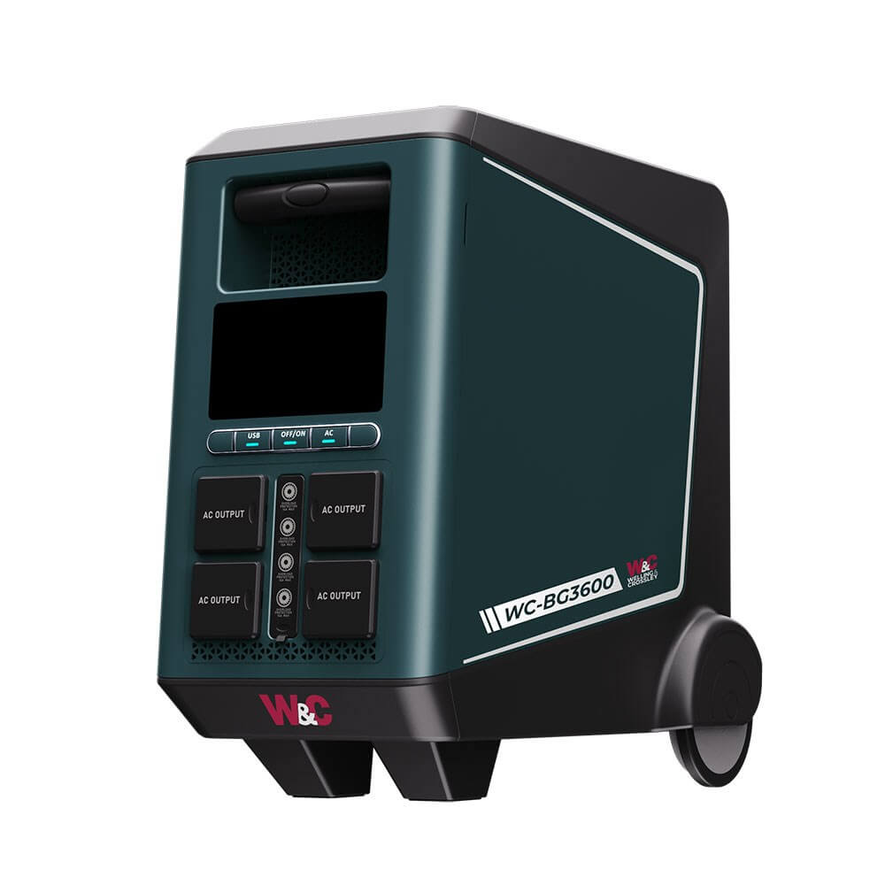 Welling & Crossley 3600W Portable Power Station angled to the left on a white background