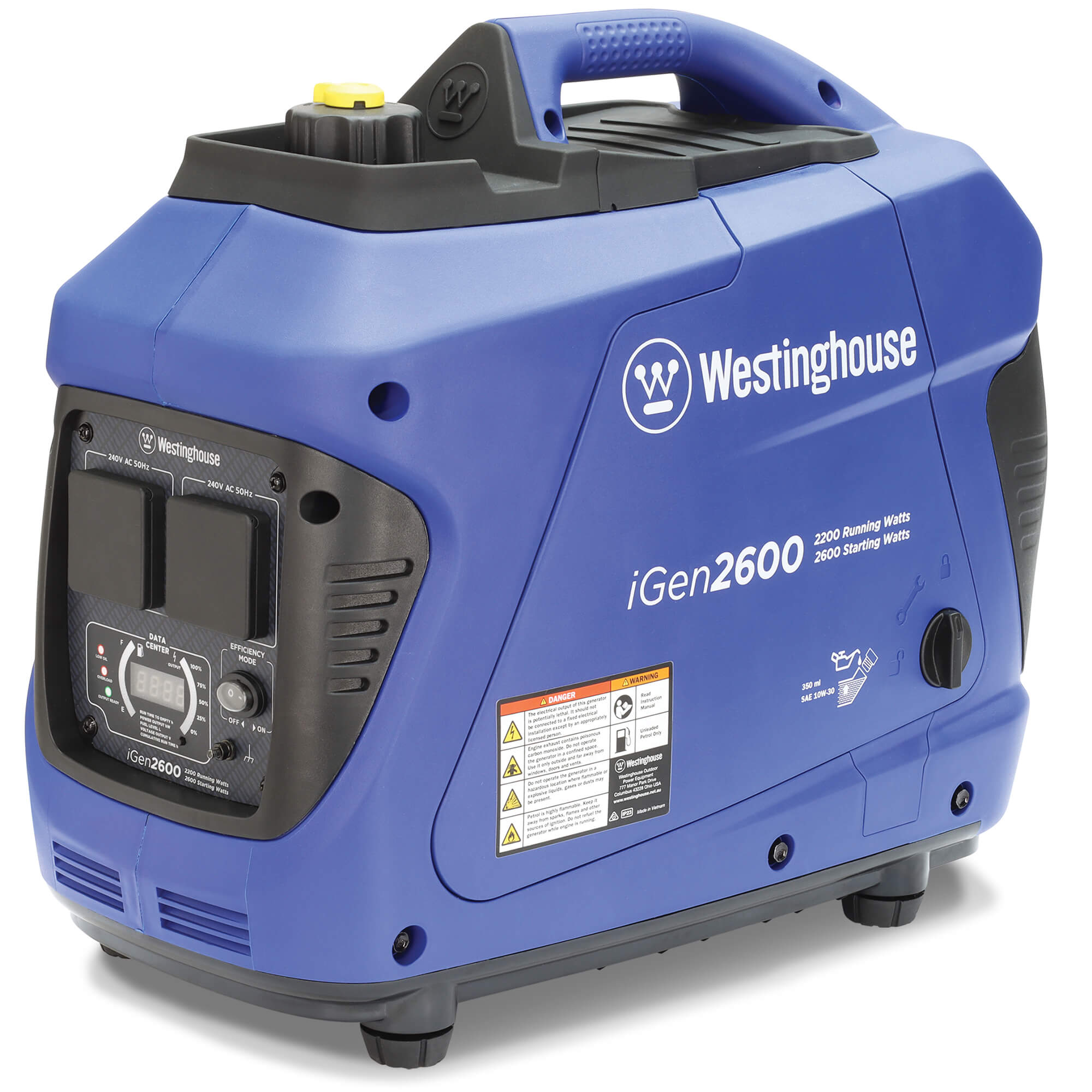 Westinghouse WP iGen 2600 side in white background