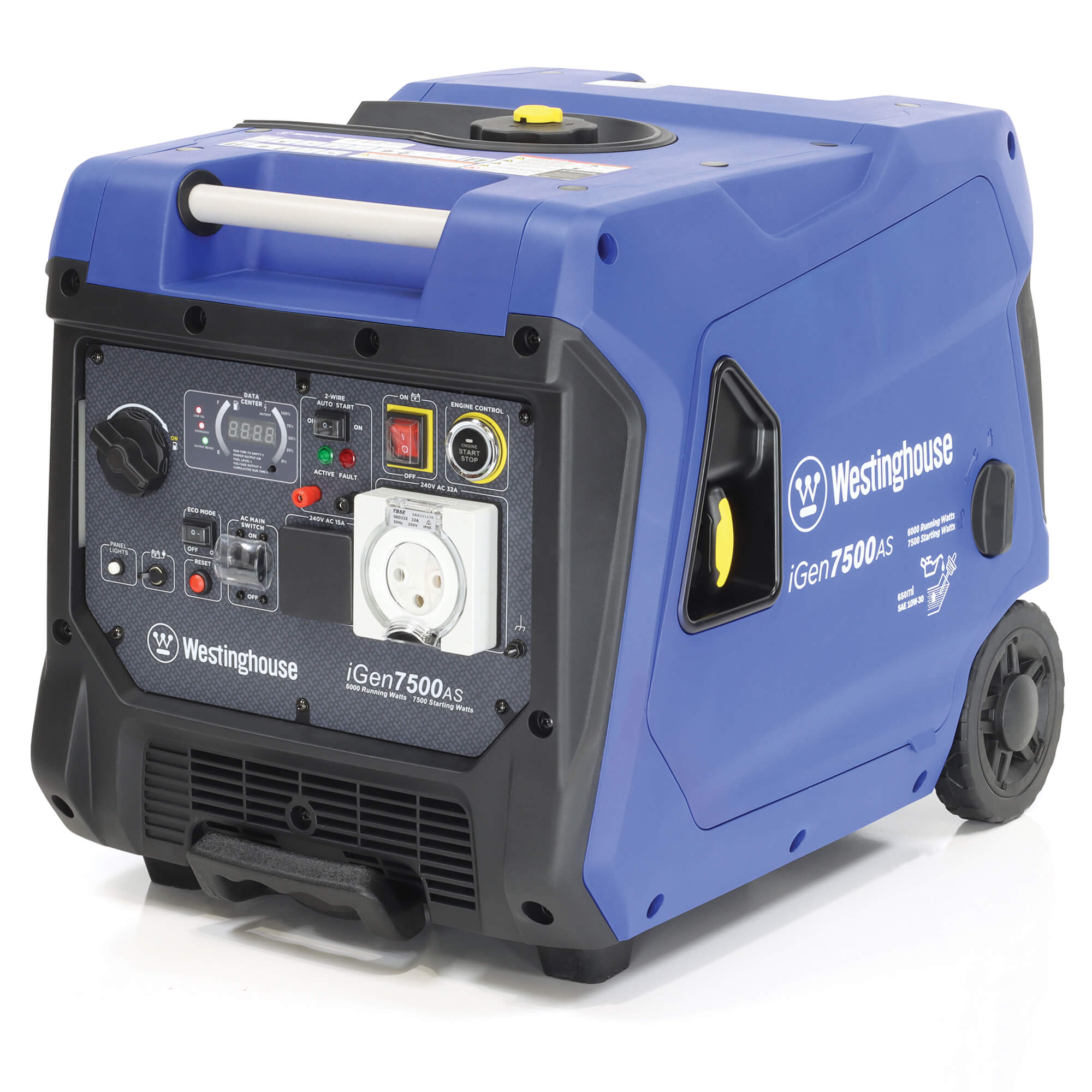Westinghouse WP iGen 7500AS right in white background