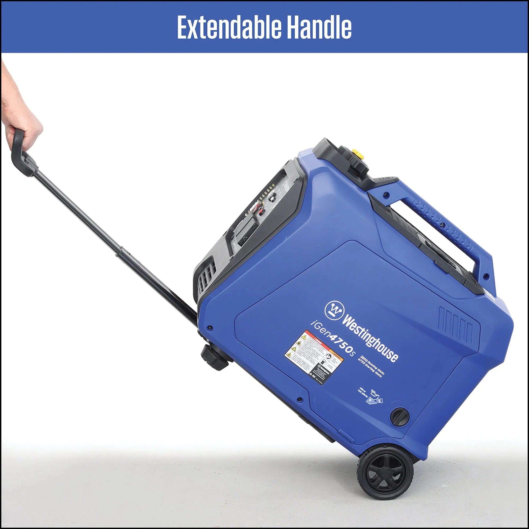 Westinghouse iGen 4750S Generator Extendable Handle in white background