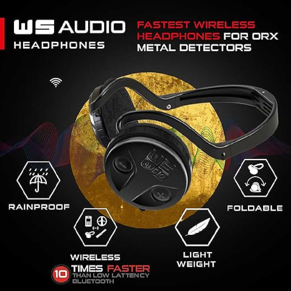 XP Deus 2 Metal Detector Headphones in an infograph